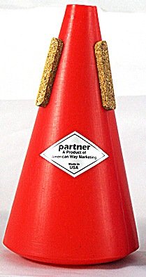Partner Straight Red Plastic Trumpet Mute
