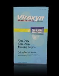NEW Viroxyn Professional with Benzocaine Cold Sore & Fever Blister Treatment: One 3-pack (3 Single Applications)