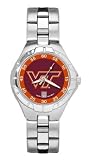 Logo Art NCAA Virginia Tech Hokies VT Powercat Pro II Women's Stainless Steel Bracelet Watch