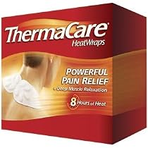 ThermaCare Air-Activated Neck, Shoulder and Wrist HeatWraps, Powerful Pain Relief Plus Deep Tissue Relaxation - NEW shape for improved fit - 9 HeatWraps