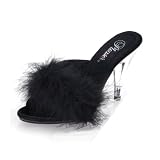 41you2t4qXL. SL160  PleaserUSA Womens Slip On Sandals Caress 401F black Size 4.5 UK