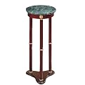 Round Plant Stand-Green Marble