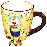 ZooBuds Dancing Feet 8 Ounce Cup with Hand Painted Cat Design