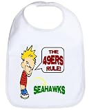 GO SEAHAWKS BOY PEE ON 49ERS BABY BIB (BLUE)