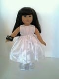 Communion Dress with Cross and Bible for American Girl Dolls-SIGNATURE DOLLSHOBBIESNMORE TEDDY BEAR INCLUDED