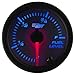 GlowShift White 7 Color Adjustable Fuel Level Gauge - White Dial - Clear Lens - for Gas & Diesel Vehicles - 2-1/16