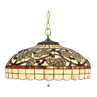 RAM Gameroom Products Sonoma Tiffany Pendant Light - 20W in. Old Brown