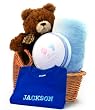 Personalized and Embroidered You Name Me Baby Girl or Boy Gift Basket