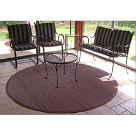 Anji Mountain Bamboo Rug Co. Villager Coffee Bamboo Rug 7' Round by Anji Mountain