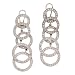 Designer Inspired Multi Circle Pave C.Z. (.925) Sterling Silver Earring