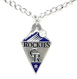 Colorado Rockies Chain Necklace & Enameled Pewter Pendant - MLB Baseball Fan Shop Sports Team Merchandise