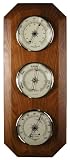 Home Weather Station Barometer Thermometer Hygrometer in Dark Oak