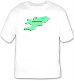 T-shirt with map, kyrgyzstan, geograpy