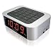 Timex Audio T123sx Table Clock Quartz Digital Led With Red Power Source Battery Alarm Snooze