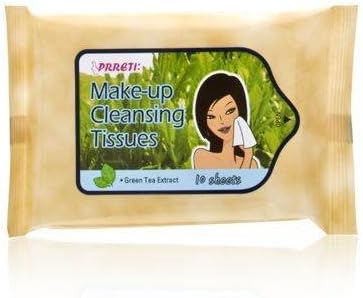 Prreti Make-Up Cleansing Tissues - Green Tea Extract 10 Sheets