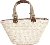 Straw Studios Basket Handbag with Rope Strap Straw Bags