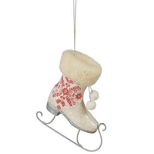 Ice Skate with Pink Snowflake Design 4.5″ Christmas Ornament Ice Skate with Pink Snowflake Design 4.5″ Christmas Ornament