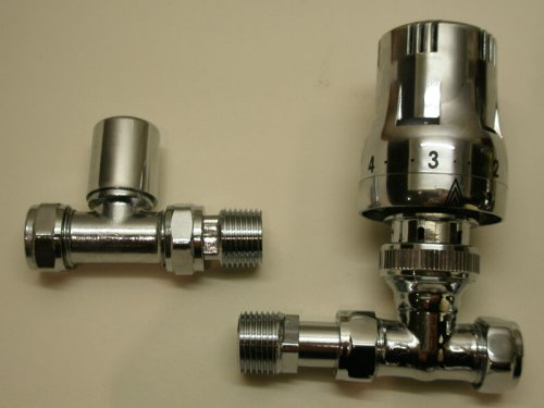 Trieste Straight Chrome Thermostatic Radiator Valve