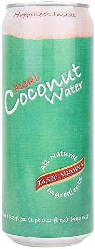 Taste Nirvana Real Coconut Water, 16.2 Ounce (Count of 10) PLUS BONUS PENCIL BAG