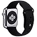 For Apple Watch Band,Goodidus Soft Silicone Fitness Replacement Sport Band for Apple Watch L Size(Black 42MM)