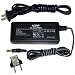 HQRP AC Adapter / Power Supply compatible with Olympus D-555, D-560, D-565, D-575, D-580, D-595 Digital Camera with USA Cord & Euro Plug Adapter