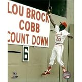 Lou Brock St. Louis Cardinals Leaping Catch 8x10 Photo