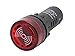 22mm 220V AC LED Flashing Buzzer Pilot Panel Indicator Light (Red)