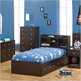 Goleta Twin Storage Bedroom Set in Cappuccino