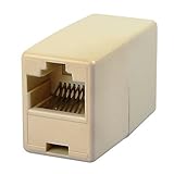 eForCity RJ45 Ethernet Coupler Connector Adapter Light Beige