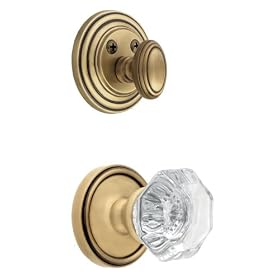 Grandeur GS72-GEOCHM-VB Georgetown Handleset Interior with Chambord Knob, Vintage Brass... by Grandeur