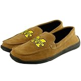 Michigan Wolverines Men's Brown Suede Slippers