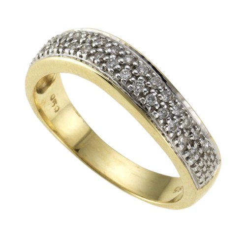 Diamonds by Ellen K. - Damenring Gr&ouml;&szlig;e 58 aus zweifarbigem 333/- Gelbgold besetzt mit 28 w Preisvergleich