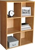 6 Cube Organizer in Oak Finish By Ameriwood Furniture