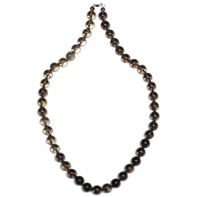 Sterling Silver 12mm Smoky Quartz Bead Necklace, 24 by Amazon.com Collection