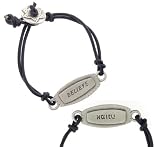 Religious Jewelry Online Shop Ranking 10. BELIEVE in Hebrew & English Pewter & Leather Bracelet Religious Jewelry Online Shop Ranking 10. BELIEVE in Hebrew & English Pewter & Leather Bracelet
