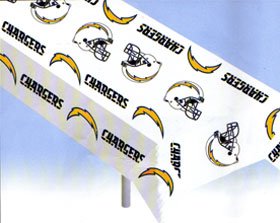 San Diego Chargers Plastic Table Cover Heavy Duty Officially Licensed Team Logo