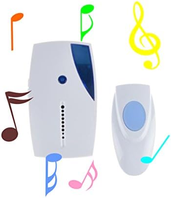 Coolyer Lightweight 36 Tune Melody Songs Mini LED Wireless Chime Door Bell Doorbell Remote Control for House, Office, Hotel with LED Flash Indicator