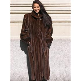 PLUS SIZE NEW MAHOGANY MINK FUR COAT sz18 #3704