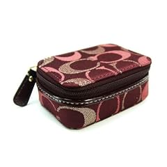 コーチ　ピルケース　COACH　F61357　ピルボックス　薬入れ　シグネチャー　赤ｘ金　直輸入　並行輸入品