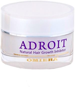 Omiera Labs Adroit - Hair Growth Inhibitor, Natural Hair Growth Inhibitor, Reduce and Lighten Hair, Minimize Growth of Unwanted Facial, Bikini, & Body Hair while Preventing Breakouts After Hair Removal Cream