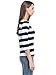 MsBasic Women's 3/4 Sleeve Boat Neck Striped Relax Fit Tee Shirts