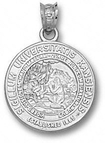 Kansas Jayhawks Sterling Silver Seal Pendant