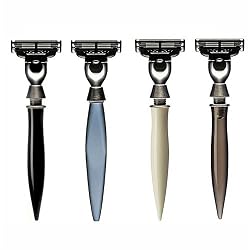 eShave 3 Blade Luxury Nickel Plated Razor with Lucite Handle