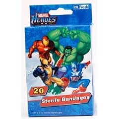 2er PACK - MARVEL HEROES 40 Kinder Pflaster - Wolverine, Hulk, Iron Man...