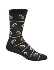 Apparel: Hot Sox Mens Football Crew Sock, Black, Shoe: 10-13 - Hot Sox Mens Socks