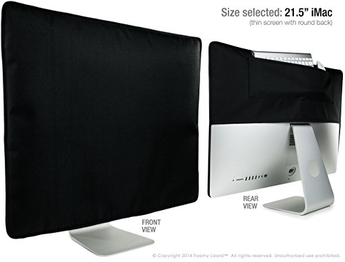 iMac Dust Cover 21.5" SLIM Foamy Lizard Â® MADE IN U.S.A. TexoShield premium PADDED front smooth lined water resistant dust guard cover with rear pocket [Patent Pending] (21.5 Inch SLIM)