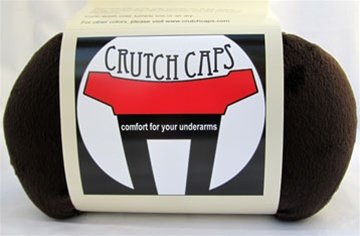 Crutch Caps Adult CHOCOLATE BROWN FUZZY