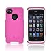 For Apple iPhone 4S 4 Pink White OEM Otterbox Strength Case Commuter Hard Silicone Case w Screen Protector