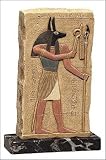 Anubis God of the Dead Egyptian Relief, Marble Base