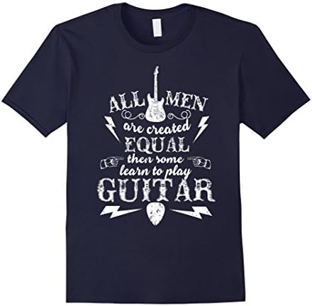 Men's All Men Are Equal Then Some Learn To Play Guitar-Guitar Club Large Navy